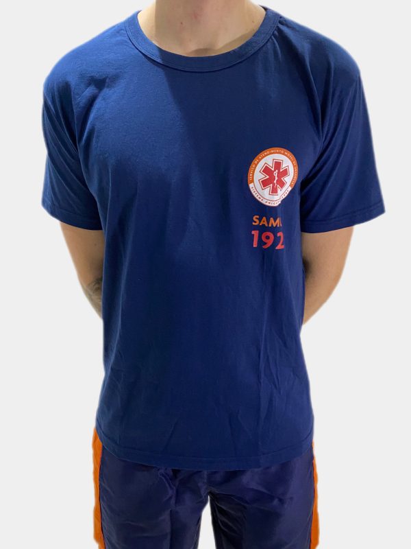 Camiseta Samu Azul Estampada
